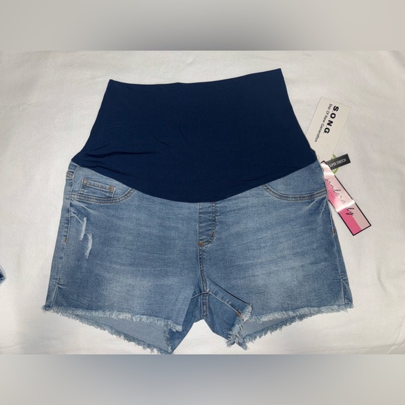83-87) NWT SONG MATERNITY SHORT JEAN SIZE XL - Picture 5 of 5
